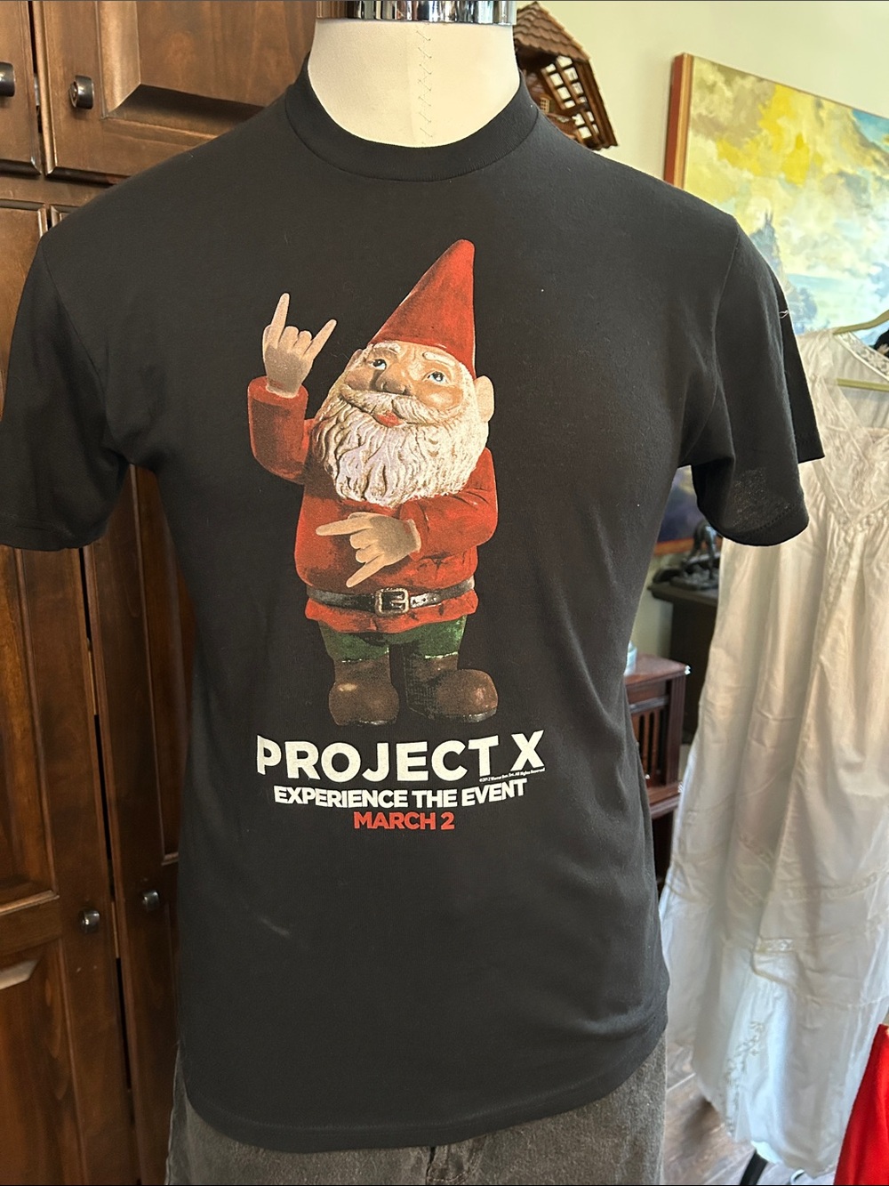 2012 Black Project X Graphic Gnome Hang Loose Tee